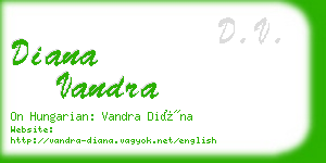 diana vandra business card